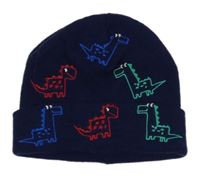 Tmavomodrá čepice s dinosaury Matalan