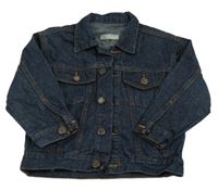 Tmavomodrá rifľová bunda