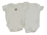 2x body - bílé s medvědem + bílé