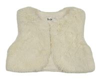 Smotanová kožušinová podšitá crop vesta M&Co.