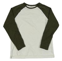 Bílo-khaki triko Next