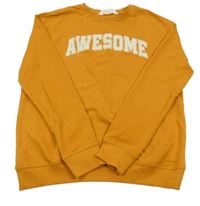 Medová mikina s nápisem H&M