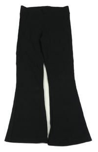 Černé žebrované flare legíny Tu