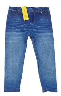 Nové - Modré legíny riflového vzhledu Shein