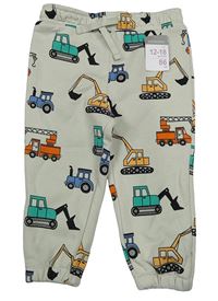 Nové - Světlešedé tepláky se stavebními stroji Primark