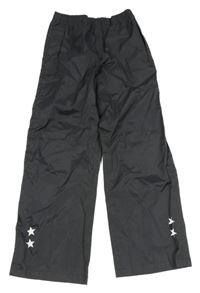 Antracitové šušťákové nepromokavé funkčné nohavice Crivit