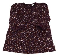 Vínové kvetované teplákové šaty Topomini