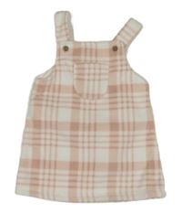 Ružovo-biele kockované fleecové šaty George