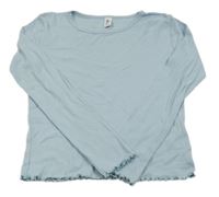 Svetlomodré rebrované tričko Yigga