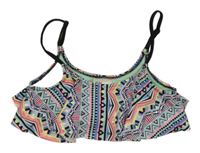 Farebná vzorovaná plavková lambáda s volánem H&M