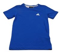 Safírové sportovní funkční tričko s logem Adidas