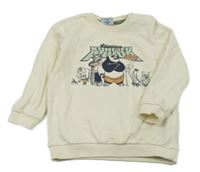 Svetlobéžová mikina s potiskem - Kung Fu Panda