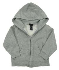 Sivá melírovaná prepínaci mikina s kapucňou H&M