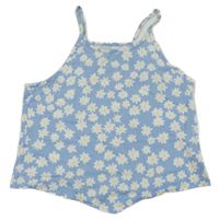 Svetlomodrý kvetovaný crop top C&A