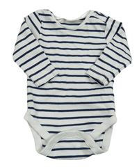 Bielo-tmavomodré pruhované body Next