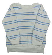 Bielo-modrá pruhovaná mikina Primark