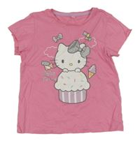 Růžové tričko s Hello Kitty C&A