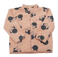 Svetloružová fleecová prepínaci mikina s Minnie Disney