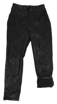 Černé koženkové legíny Next