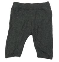 Tmavosivé pletené tepláky Tu