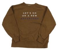 Hnědá mikina s nápisem Zara