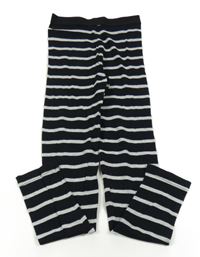 Černo-šedé pruhované spodní kalhoty C&A