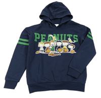 Tmavomodrá mikina so Snoopym a kapucňou