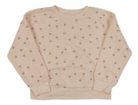 Svetloružová mikina s kvítky Primark