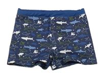 Tmavomodré nohavičkové plavky se žraloky Alive