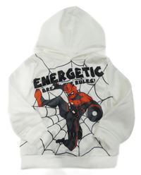 Biela mikina so Spidermanem a kapucňou shein