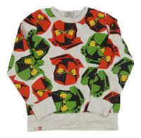Sivo-farebná mikina s Lego Ninjago