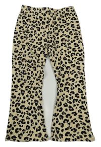 Béžové leopardí flare legíny Matalan