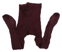 Vínové vzorované pančuchy H&M