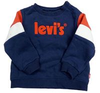 Tmavomodro-červeno-bílá mikina s logem Levi´s