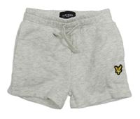 Světlešedé melírované teplákové kraťasy Lyle & Scott