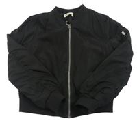 Černý šusťákový podzimní crop bomber H&M