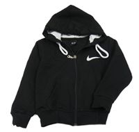 Čierna prepínaci mikina s logom a kapucí Nike
