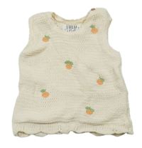 Smotanová svetrová podšitá vesta s pomeranči F&F