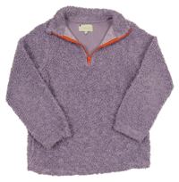 Lila huňatá mikina 