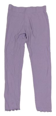 Lila rebrované legíny Primark