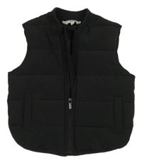 Čierna šušťáková zateplená vesta Peacocks