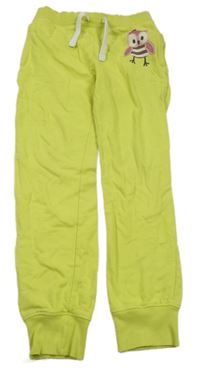 Svetlozelené tepláky so sovou Kids