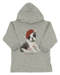 Sivá mikina s psíkom a kapucňou H&M