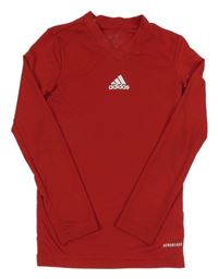 Červené funkční triko s logem Adidas