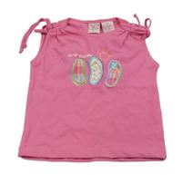 Růžový top s pantoflíčky 
