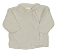 Smetanová propínací sametová mikina 