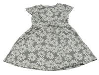 Sivo-biele kvetované šaty Topolino