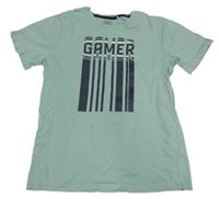 Svetlozelené tričko s nápisom Yigga