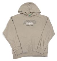 Béžová mikina s nápisy a kapucí Jack & Jones