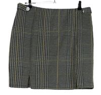 Dámska čierno-béžová kockovaná sukňa